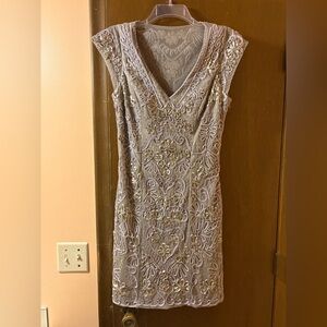 Sue Wong vintage silver embellished dress